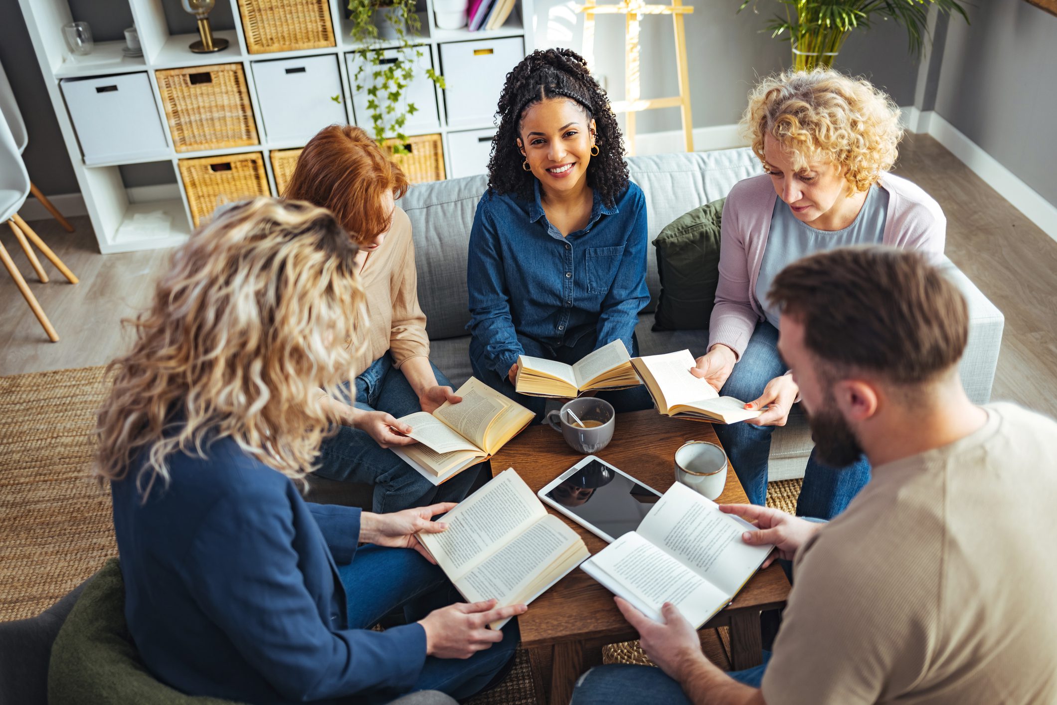 Group of people in a book club.
