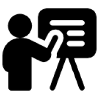 Black silhouette of a deer with antlers.